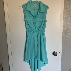 Turquoise high low dress 👗